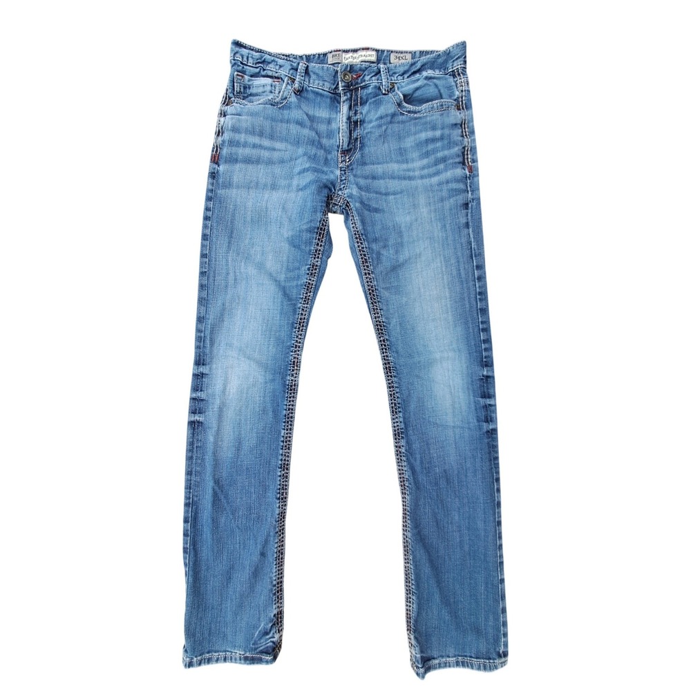 BKE Carter Straight Mens Jeans 34XL Medium Wash Blue Denim ABM2733